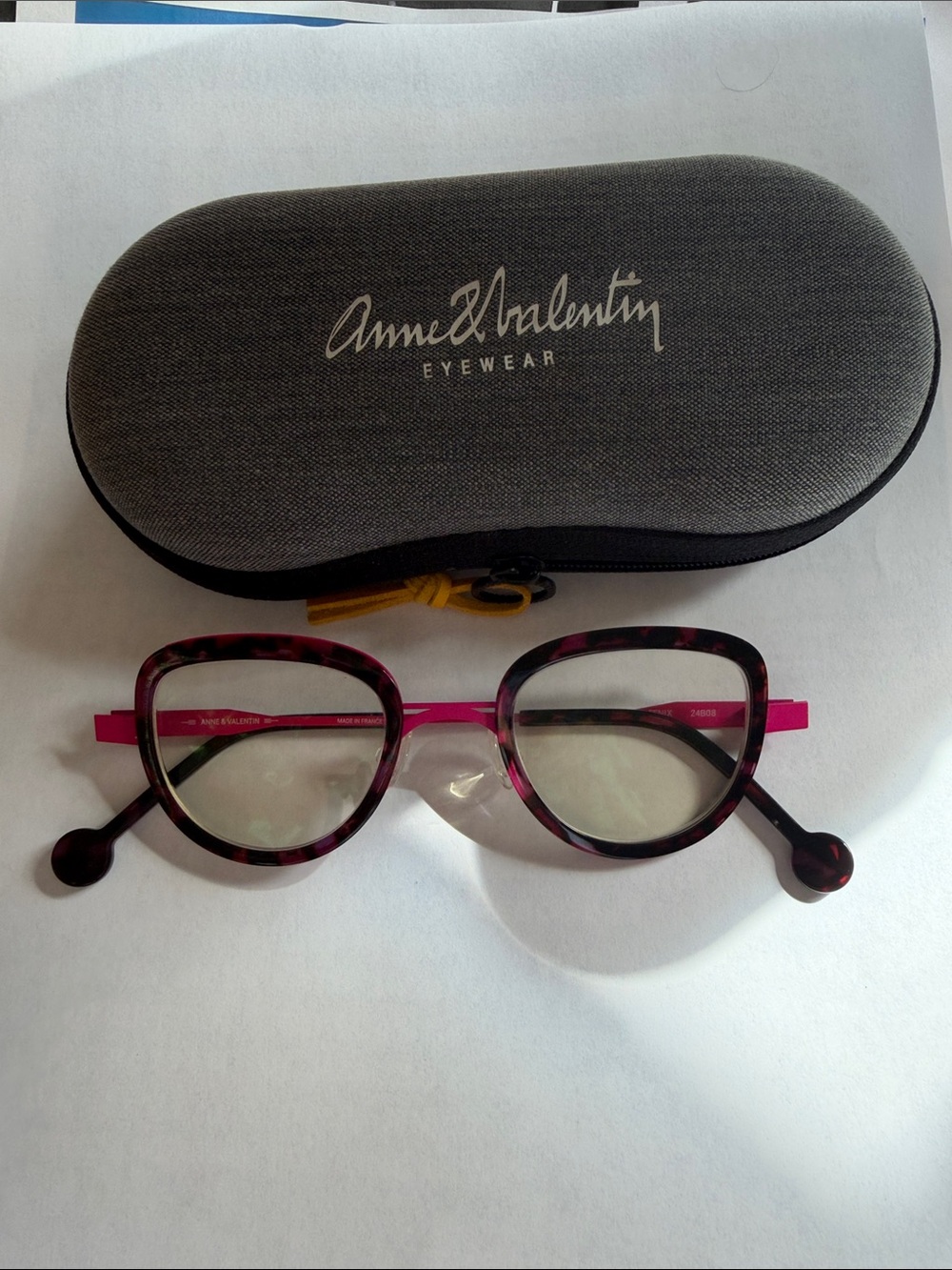 Women's Pink Tortoiseshell Eyeglasses with Case